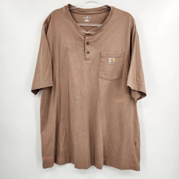 Carhartt Mens T-shirt Lot Size XL Long Short Sleeve Henley Pocket 3 Tees - Picture 2 of 14